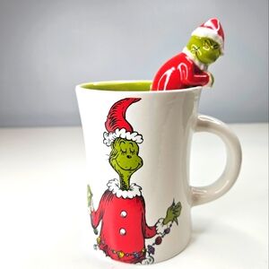 Dr. Seuss The Grinch Who Stole Christmas Coffee Mug Yoga Pose 3D Little Grinch
